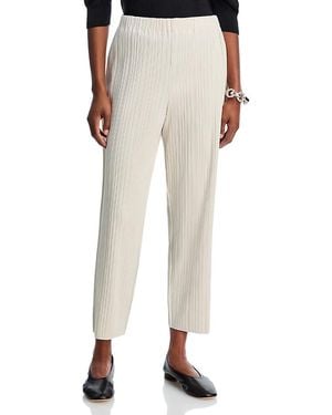 Pleats Please Issey Miyake Plisse Ankle Pants - Natural