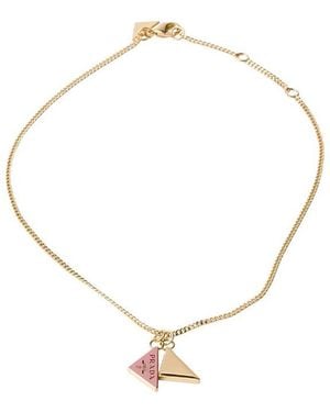 Prada Enameled Metal Necklace - Metallic