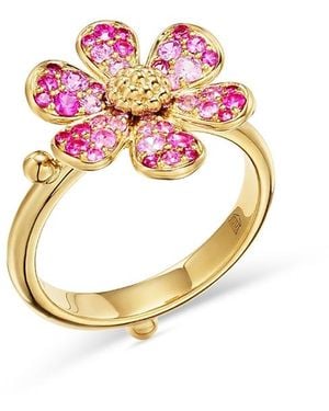 Temple St. Clair 18K Multi-Gemstone & Diamond Flower Power Ring - Pink