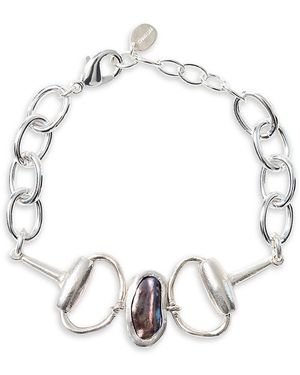 Chan Luu Horsebit Cultured Freshwater Chain Bracelet - Metallic