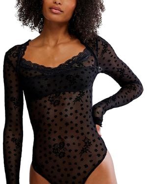 Free People The City Bodysuit - Black