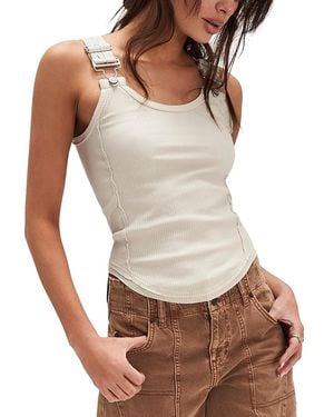 Free People We The Free Jamie Buckle Tank Top - Brown