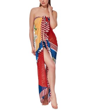 Gottex Printed Pareo Swim Cover Up - Red
