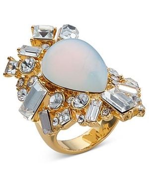 Kurt Geiger Stone Cocktail Ring - White