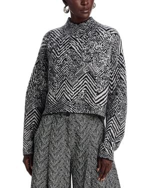 BOSS Faclina Mock Neck Sweater - Gray