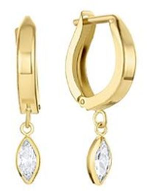 SET & STONES Ezra Marquise Hoops - White