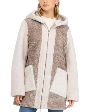 Gorski Reversible Select Shearling Lamb Zip Parka - Natural