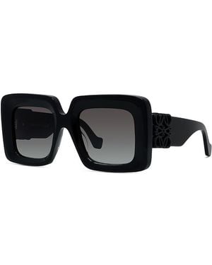 Loewe Anagram Rectangular Sunglasses, 51Mm - Black