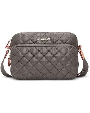 MZ Wallace Metro Small Quilted Camera Crossbody Bag - Gray