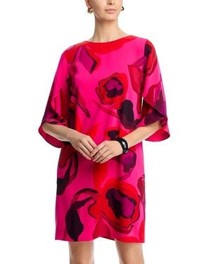 Caroline Rose Petal Sleeve Dress - Pink