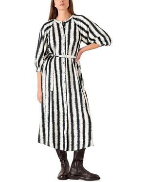 Whistles Hazy Stripe Mabel Dress - White