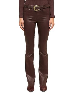 L'Agence Ruth Coated High Rise Straight Jeans - Brown