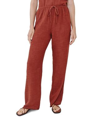 Bella Dahl Frayed Hem Beach Pants - Red
