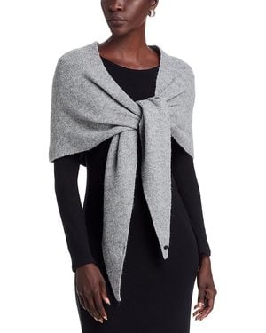 V. Fraas Solid Knit Triangle Scarf - Grey