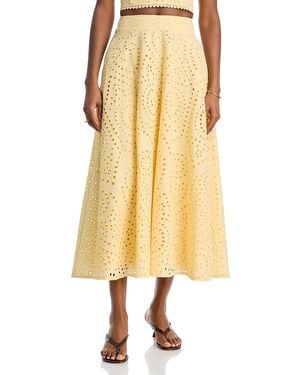 Aqua Eyelet Skirt - Yellow