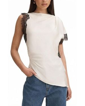 EVER NEW Dixie Asymmetric Lace Top - White