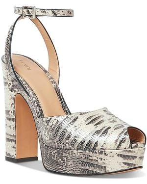 Fendi After 9 Peep Toe Platform Sandals - Metallic