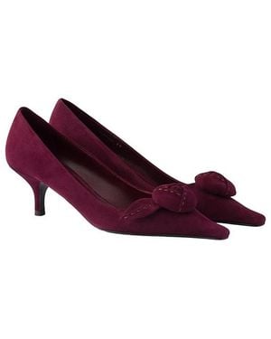 Prada Suede Pumps - Purple
