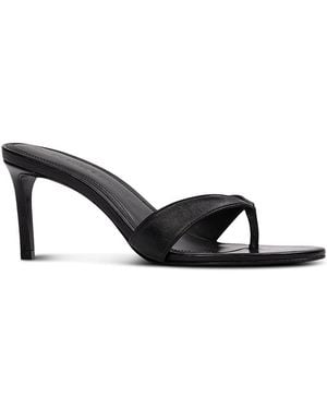 Black Suede Studio Aura 70 Thong Mule Sandals - Black