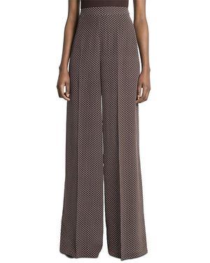 Michael Kors Kobi Halperin Flowy Silk Wide Leg Pants - Brown