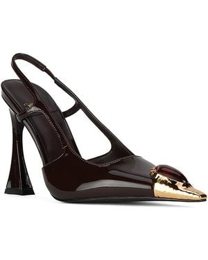Jeffrey Campbell Sorcerer Leather Slingback Pumps - Black