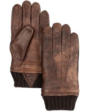 Polo Ralph Lauren Burnished Leather Flight Gloves - Brown
