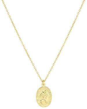 SET & STONES St. Christopher Charm Necklace - Metallic