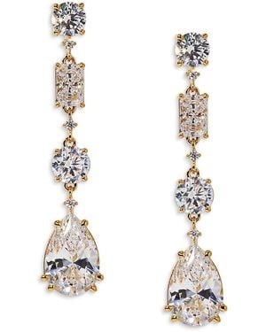 Nadri Everleigh Cubic Zirconia Linear Drop Earrings - White