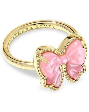 Kendra Scott Haley Mother Of Pearl Bow Ring - White