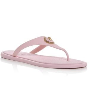 Versace Alia Medusa Thong Sandals - Pink