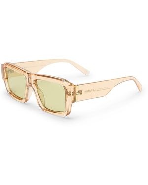 Le Specs Polygraph Rectangular Sunglasses, 55Mm - Natural