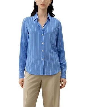 LILYSILK Amalfi Striped Shirt - Blue