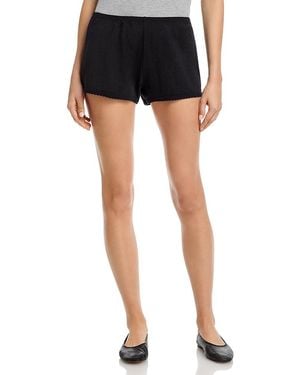 Leset Pointelle Boxer Shorts - Black