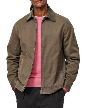 aubi Newland Canvas Harrington Utility Jacket - Brown