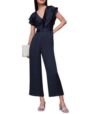 Whistles Adeline Ruffled Jumpsuit - Blue