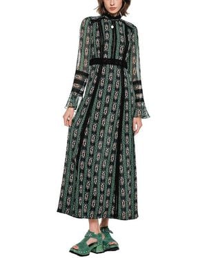 Anna Sui Cameo Stripe Print Maxi Dress - Green