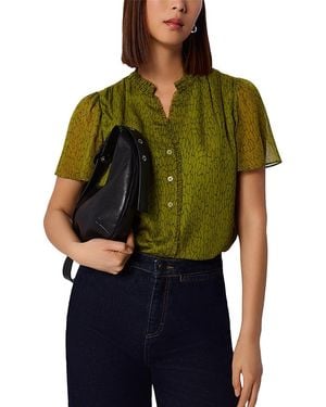 Whistles Short Sleeve Blouse - Green