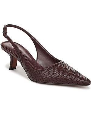 Sam Edelman Bianka Woven Leather Slingback Pumps - Brown