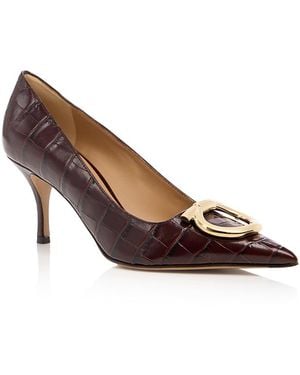Ferragamo Lara Gancini Pumps - Brown