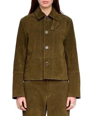 Zadig & Voltaire Lessa Heavy Suede Jacket - Green