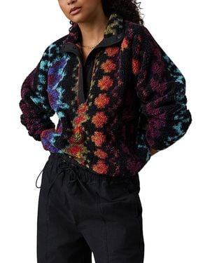 Faherty Fireside Fleece Pullover Top - Black