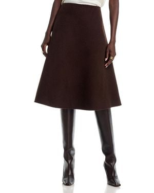 BOSS Vukina Wool And Lyocell A Line Skirt - Black