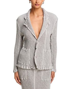 Issey Miyake Pleats Please Wavelet Jacket - Gray