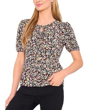 Cece Peplum Top - Black