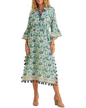 Calypso St. Barth Sarina Kaftan Dress - Green