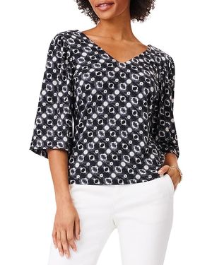 NIC+ZOE Midnight Shibori Top - Black