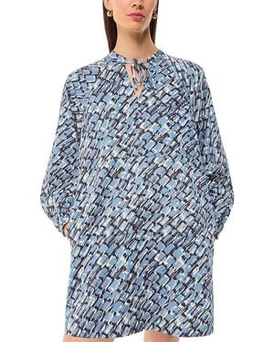 Whistles Feathered Wing Marnie Dress - Blue