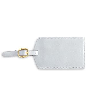 ROYCE New York Leather Luggage Tag - White