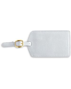 ROYCE New York Leather Luggage Tag - White