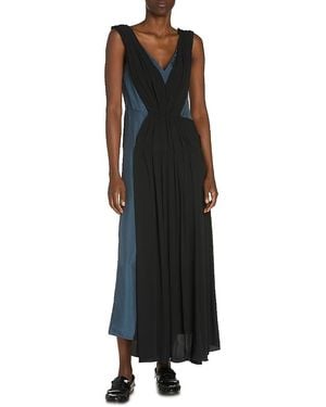 Marni V Neck Long Dress - Black